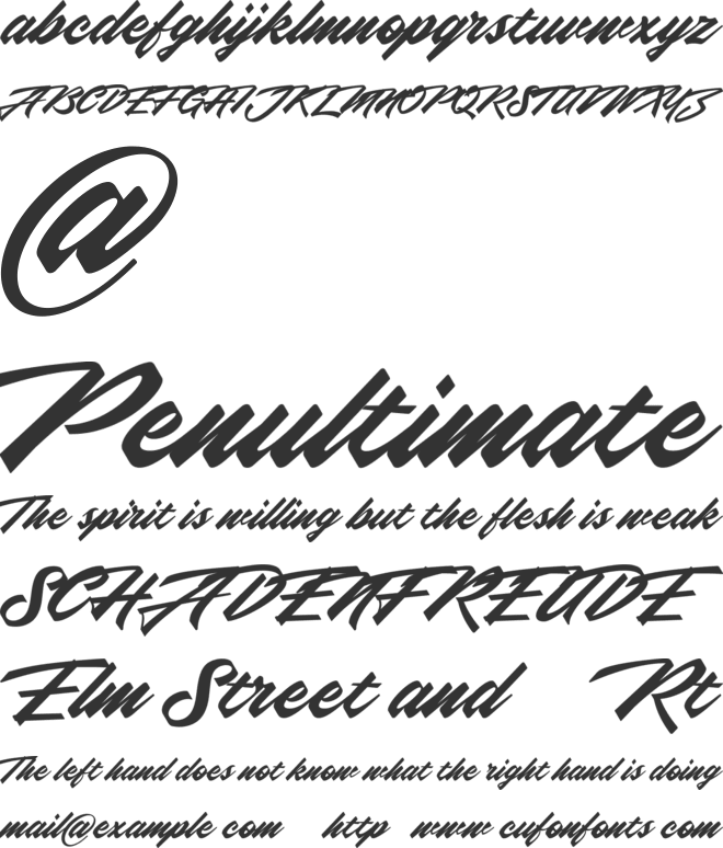 Northern Freedom font preview