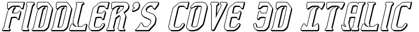 Fiddler's Cove 3D Italic Italic font