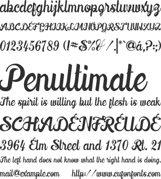 Downhill font preview
