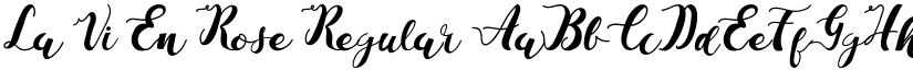 La Vi En Rose Regular font