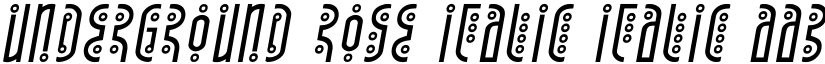 Underground Rose Italic Italic font