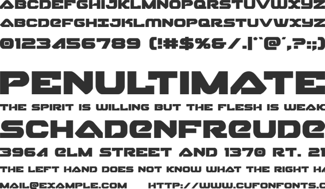 Skyhawk font preview