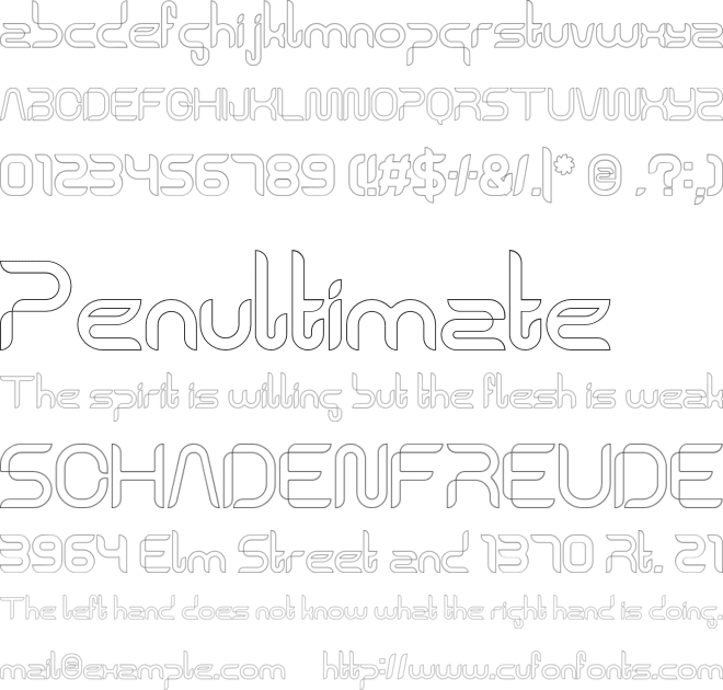 Rohingya Outline font preview