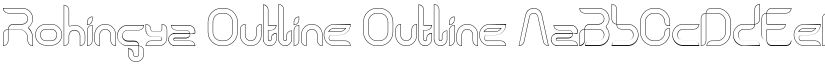 Rohingya Outline Outline font
