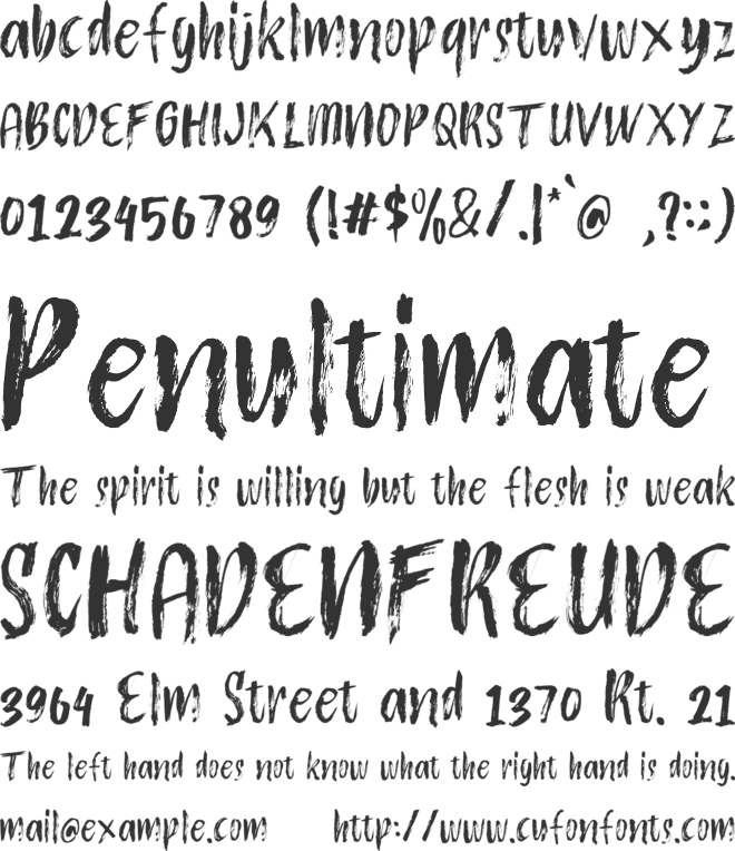 Atokous font preview
