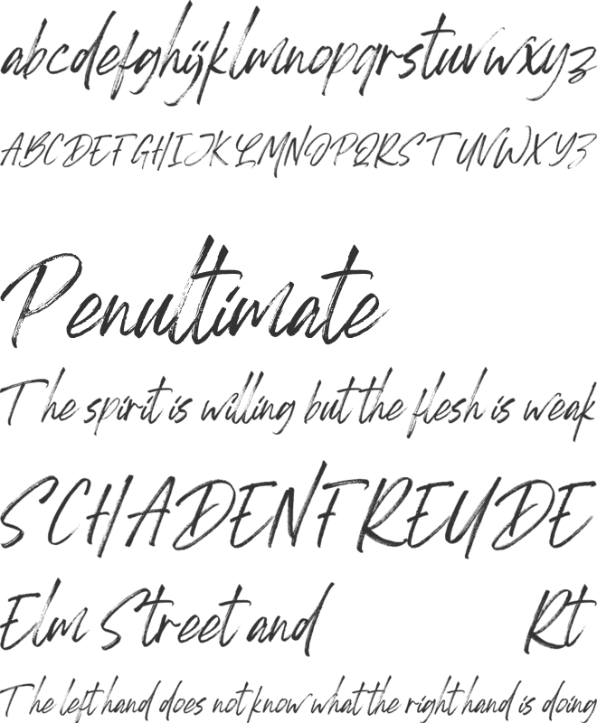 Monday Vacation font preview