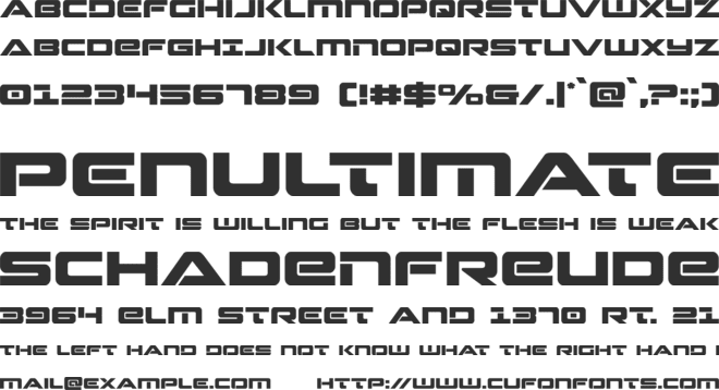 Strikelord font preview