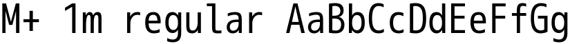 M+ 1m regular font