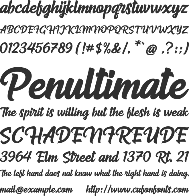 Radiant Free For Personal Use font preview