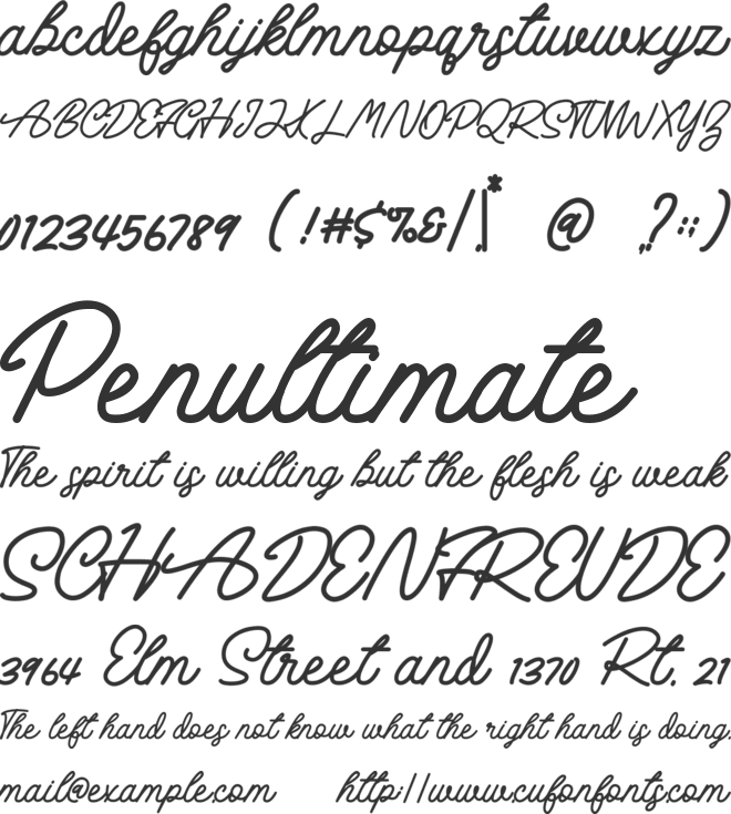 Rush Hour font preview