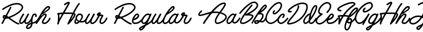 Rush Hour Regular font