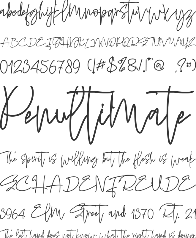 Ottbelix font preview