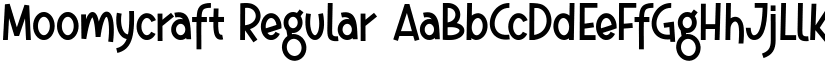 Moomycraft Regular font
