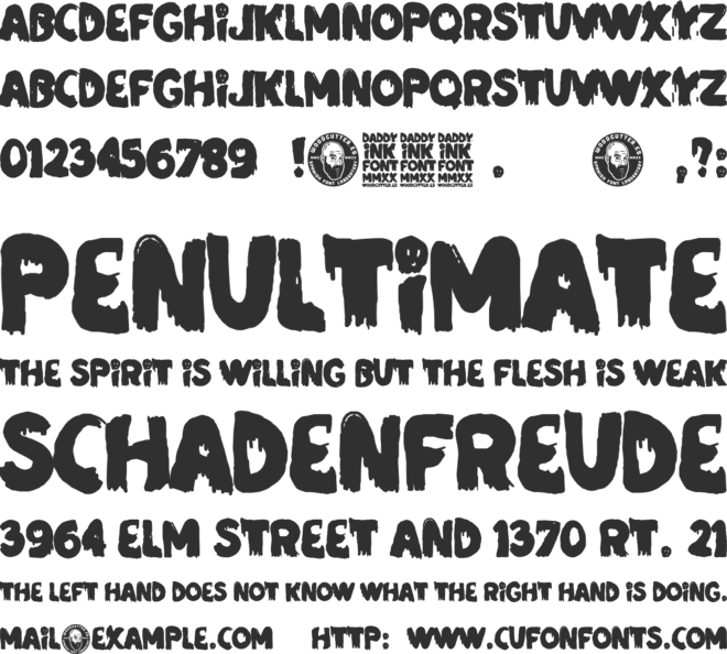 Daddy Ink font preview