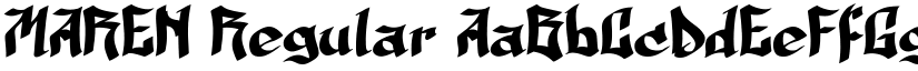 MAREN Regular font