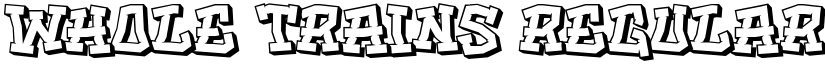 Whole trains Regular font