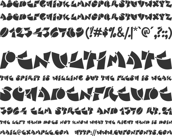 Extra Step font preview