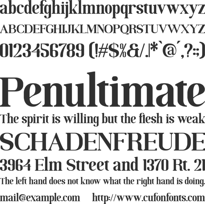MOODERN font preview