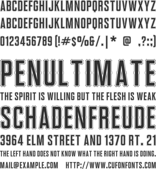 RazorFace font preview