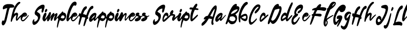 The SimpleHappiness Script font