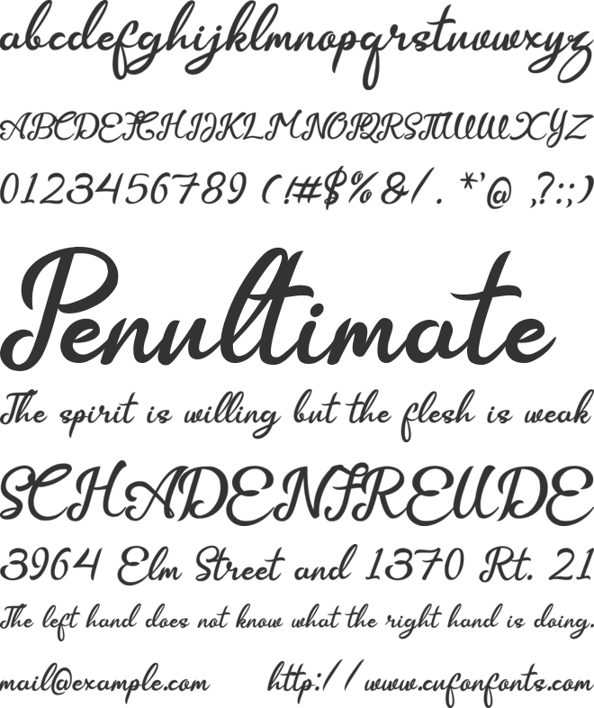 Dellon font preview