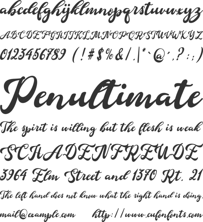 Douglas font preview