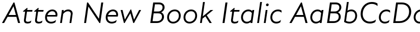 Atten New Book Italic font