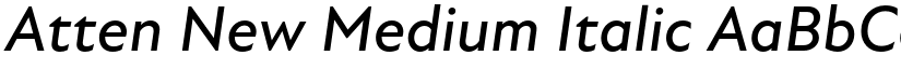 Atten New Medium Italic font