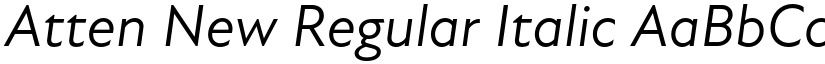 Atten New Regular Italic font
