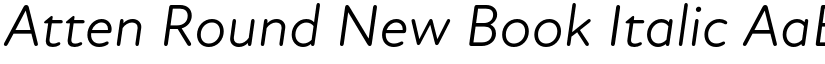 Atten Round New Book Italic font