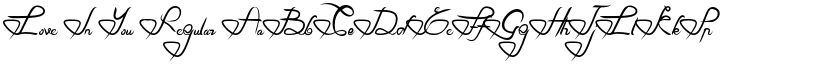 Love In You Regular font