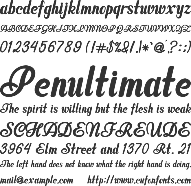 Khanza Reguler font preview