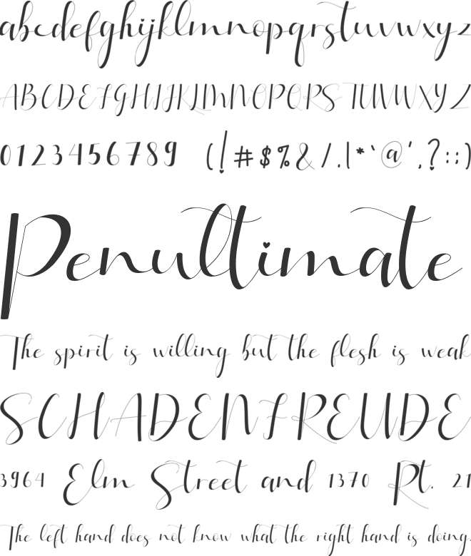 Gietta font preview