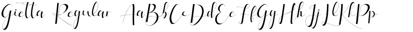 Gietta Regular font