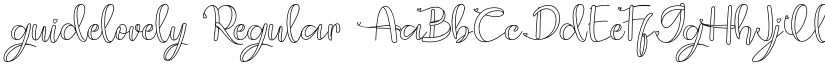 guidelovely Regular font