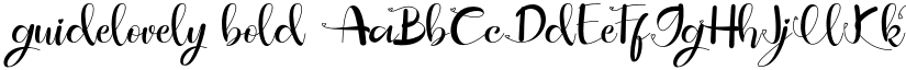 guidelovely bold font