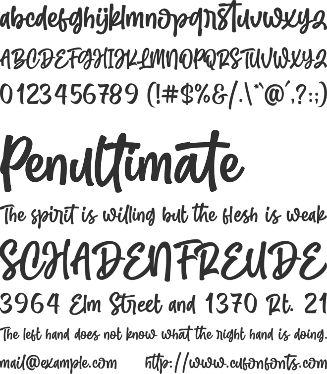 Outbreak font preview