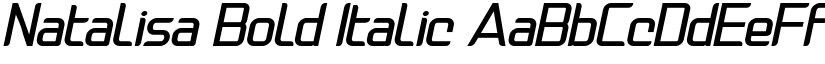 Natalisa Bold Italic font