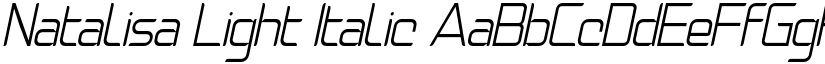 Natalisa Light Italic font