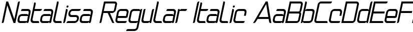 Natalisa Regular Italic font