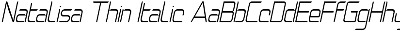 Natalisa Thin Italic font