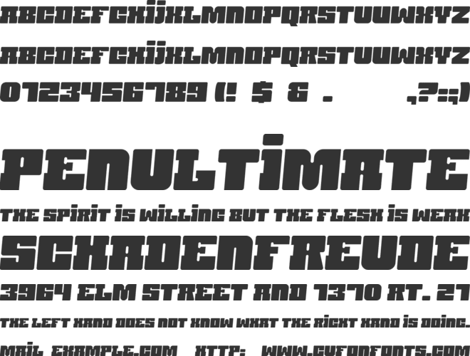 Calgary 88 font preview