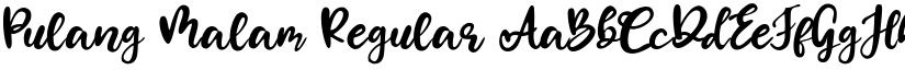 Pulang Malam Regular font