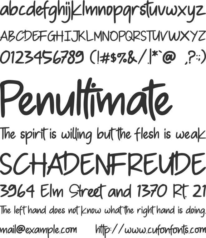 Mister Child font preview