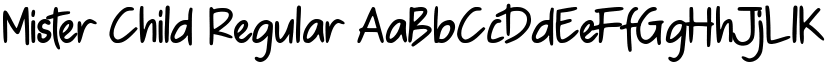 Mister Child Regular font