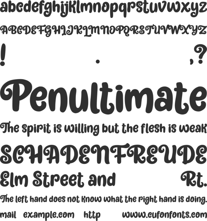 Sweety Rasty font preview