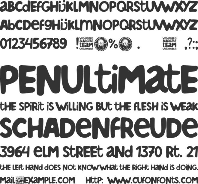 Albacete team font preview