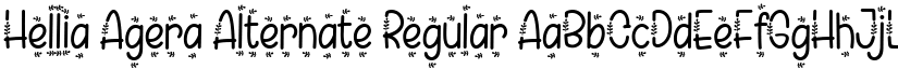 Hellia Agera Alternate Regular font