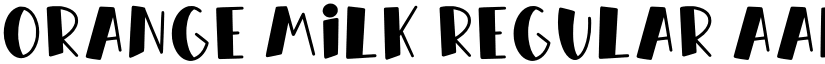 Orange Milk Regular font