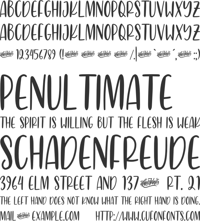 Grumbear font preview